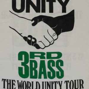 Vintage 1991 3rd Bass Unity Hip Hop World Tour T-Shirt 90s