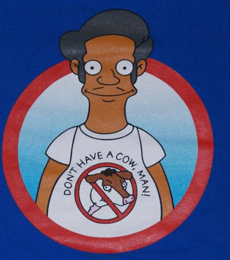 Vintage 1990s THE SIMPSONS APU Don’t Have A Cow T-Shirt