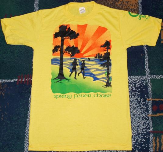 Vintage 80s Spring Fever Jogging Running Leprechaun T-Shirt