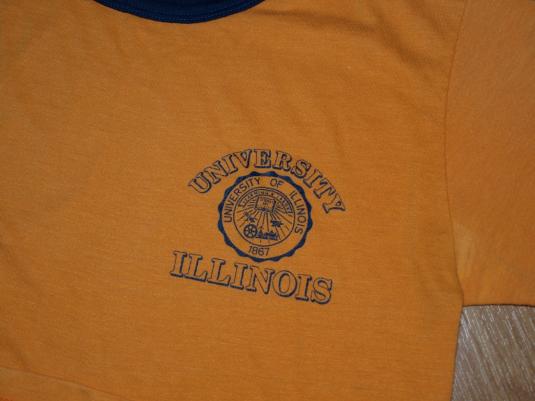 1980s University of Illinois Fighting Illini Ringer T-shirt