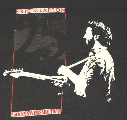 VTG 1980s ERIC CLAPTON 25th Anniversary Tour T-Shirt
