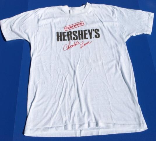 Vintage HERSHEY Chocolate Lovers White T Shirt