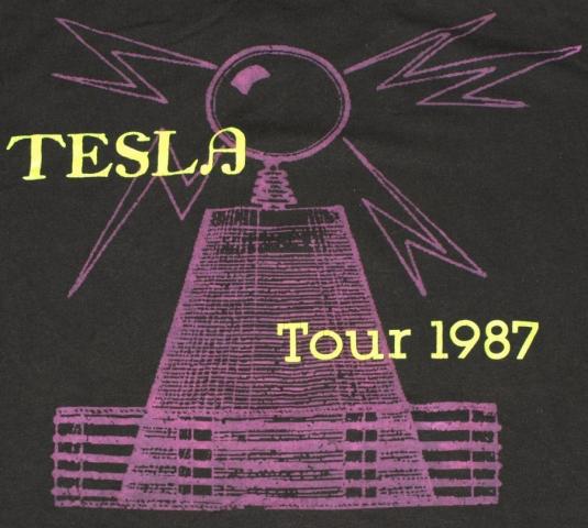 Vintage 1987 TESLA Mechanical Resonance Concert Tour T-Shirt | Defunkd