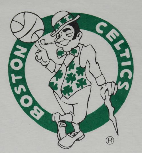 Vintage White Boston Celtics Logo T-Shirt
