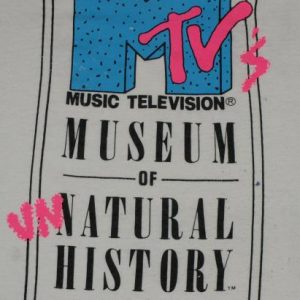 VTG 1989 MTV Samurai Tour Museum Unnatural History T-Shirt