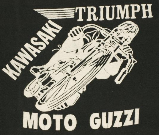 Vintage Moto Guzzi TRIUMPH Kawaski Motorcyle Biker T Shirt