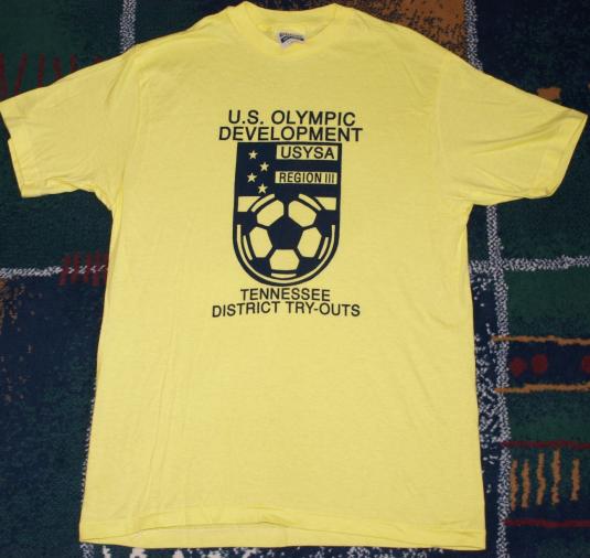 Vintage 80s USA Olympic Soccer Futbal T-Shirt