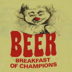 Vintage 1980s Beer Breakfast of Champions T Shirt