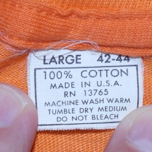 Vintage 1970's ELVIS PRESLEY Iron On T-Shirt Orange 70s