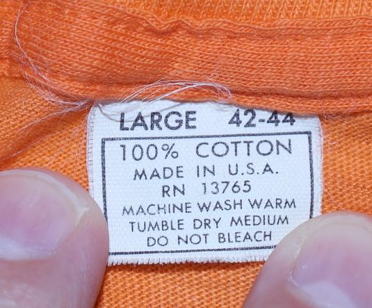 Vintage 1970’s ELVIS PRESLEY Iron On T-Shirt Orange 70s