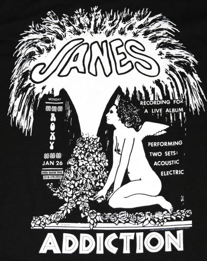 VTG 90s JANES ADDICTION Alternative Rock Concert Tour Shir