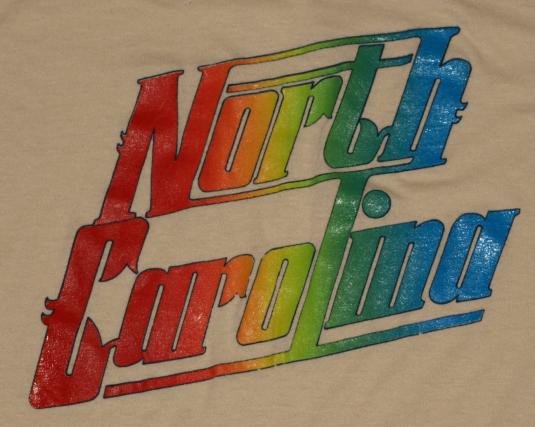 Vintage 1980’s North Carolina Beige T-Shirt Soft Thin