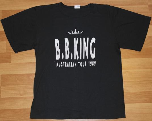 Vintage 1989 BB King Australian Tour T-Shirt 1980s