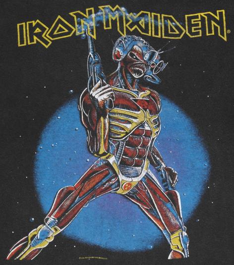 Vintage IRON MAIDEN Somewhere In Time T-Shirt 1987