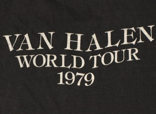 Vintage 1979 VAN HALEN Concert Tour T-Shirt David Lee Roth