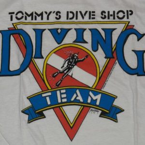 Vintage 80's Tommys Dive Shop Screen Stars RARE XXXL T-shirt