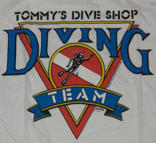 Vintage 80’s Tommys Dive Shop Screen Stars RARE XXXL T-shirt