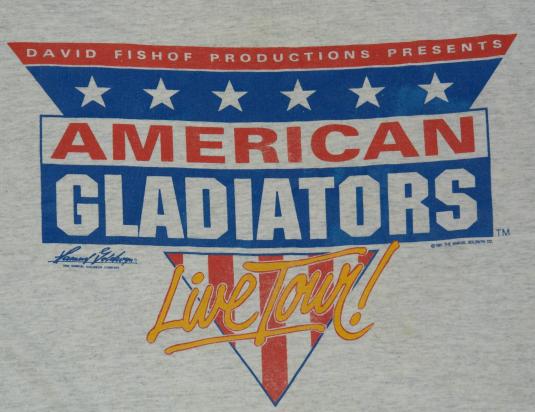 Vintage 1990 Original AMERICAN GLADIATORS Tour T-Shirt