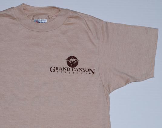 Vintage 1980s Grand Canyon Airlines T-shirt Beige 80s