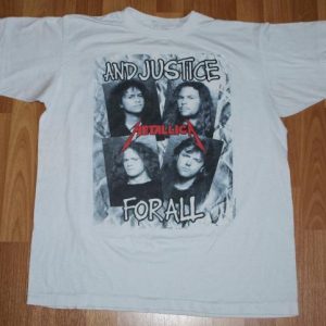 Vintage 1988 Metallica And Justice For All T Shirt