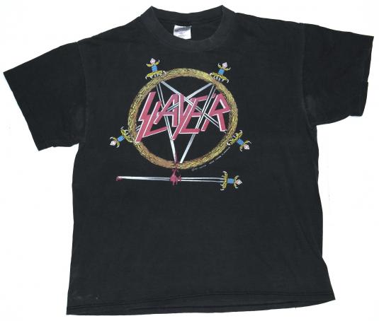 Vintage 1991 SLAYER HELL AWAITS Heavy Metal T-Shirt