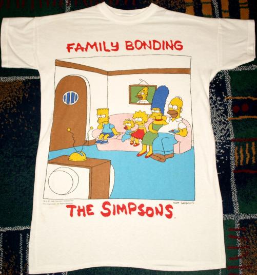 Vintage 1990 THE SIMPSONS Homer Family Bonding Shirt | Defunkd