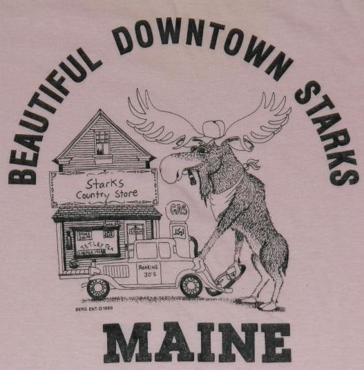 Vintage 1980’s Starks Maine Moose T-Shirt Pink