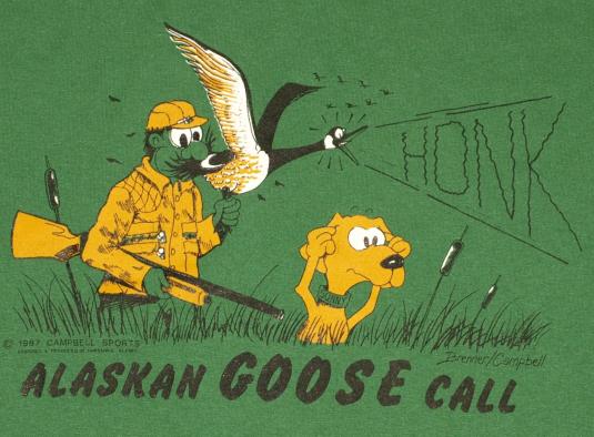 Vintage 1980’s Alaska Goose Call Hunting T-Shirt