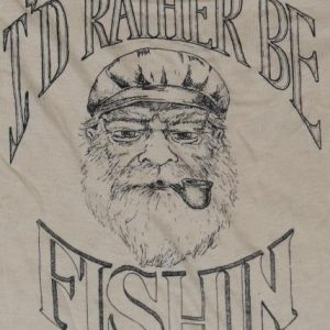 VINTAGE 80s I'd Rather Be Fishing Screen Stars Soft T-Shirt