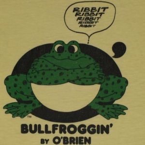VTG 1980s O'Brien Bullfrog Surfing Bullfroggin Frog T-Shirt