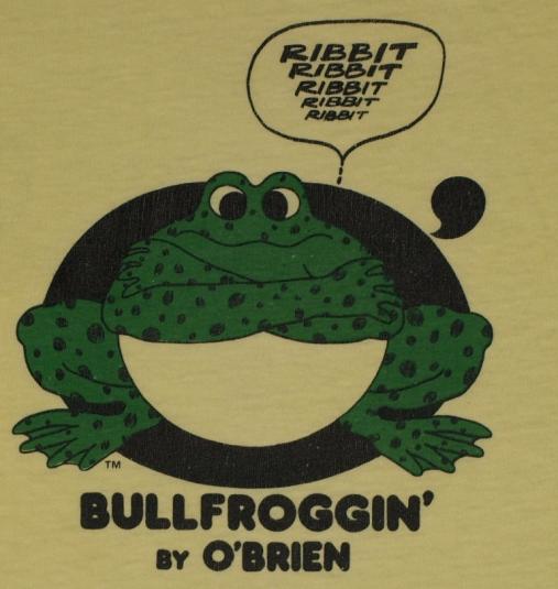 VTG 1980s O’Brien Bullfrog Surfing Bullfroggin Frog T-Shirt