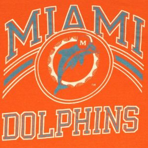 VTG 80's Miami Dolphins Champion Brand NFL Football T-shirt
