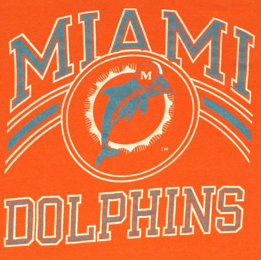 VTG 80’s Miami Dolphins Champion Brand NFL Football T-shirt