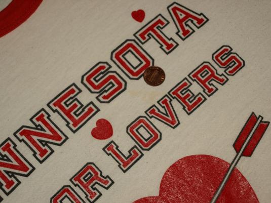 Vintage Minnesota Is For Lovers Heart Ringer T-Shirt