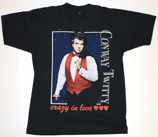 Vintage 1980s Conway Twitty Country Music Concert T-shirt