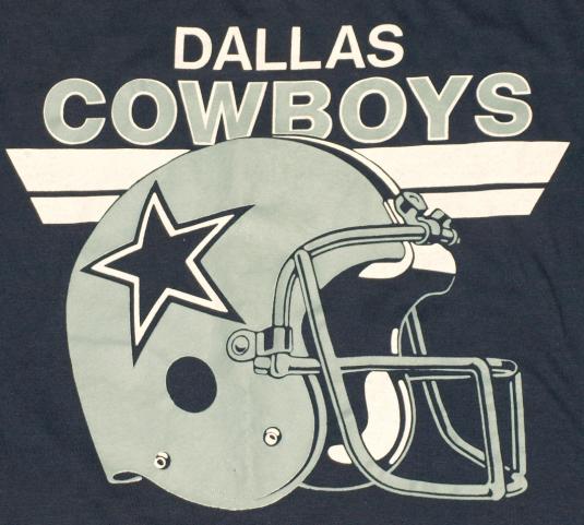 Vintage 1980s Dallas Cowboys Football Helmet T-Shirt