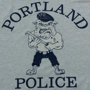 Vintage Portland Maine Police Bull Dog T Shirt