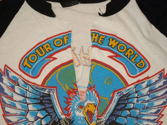 Vintage 1984 VAN HALEN Concert Tour T-Shirt Raglan