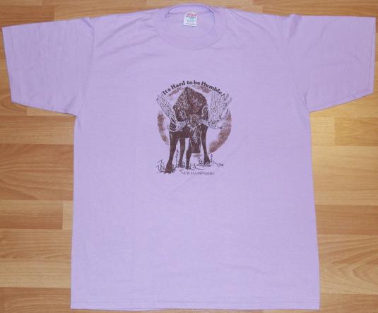 Vintage 1980’s New Hampshire Moose Purple Soft Thin T-Shirt