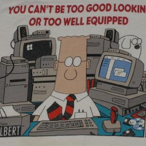 Vintage 1990's DILBERT Office Comic Strip Cartoon T-Shirt