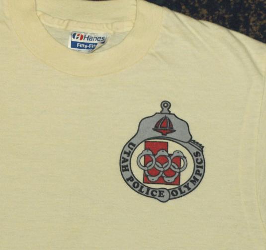 Vintage Utah Police Olympics Cop T-shirt tee shirt