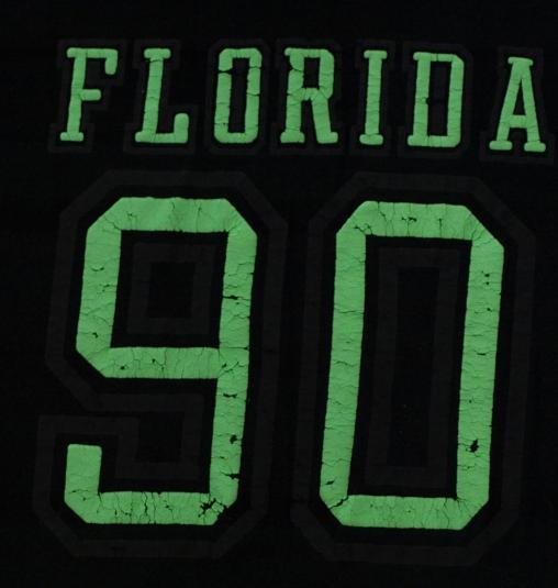 Vintage Florida 90 Black T-Shirt Green 1990