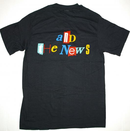 Vintage 1980s Huey Lewis & The News Tour T-Shirt Dead Stock
