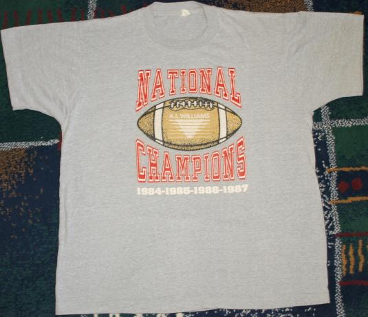 Vintage 80s AL Williams Football National Champions T-Shirt