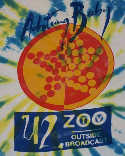1992 U2 Achtung Baby Zoo TV Tie Dye Concert Tour T-Shirt | Defunkd