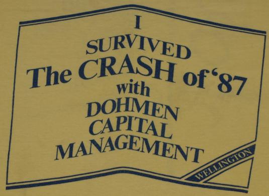 Vintage 1987 Stock Market Crash Black Monday T-Shirt 1980s