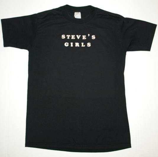 Vintage 1980s STEVE’S GIRLS Black Soft Thin T-Shirt