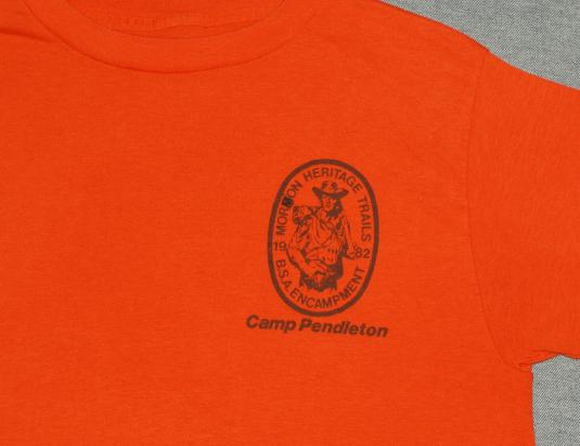 VTG 1980s 1982 Camp Pendleton Morman Heritage Trails T-Shirt