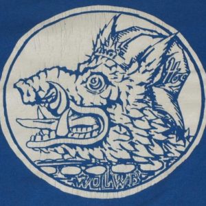 Vintage 1980s Warthog Baseball Mascot Logo T-Shirt