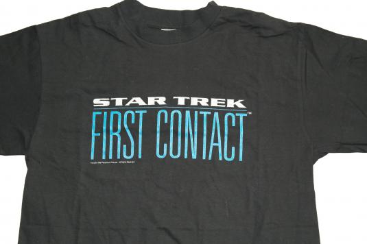 VTG STAR TREK FIRST CONTACT Movie Sci Fi T-Shirt DEADSTOCK